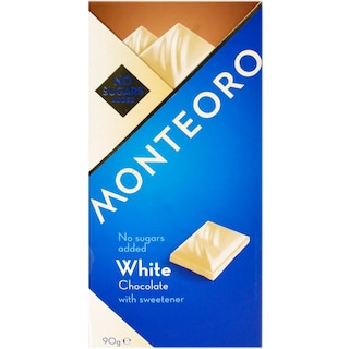 Monteoro | Ciocolata alba cu indulcitor 90g
