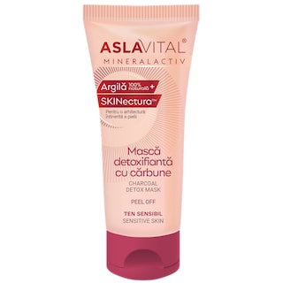 ASLAVITAL | Masca detoxifianta Peel-Off cu carbune 100ml