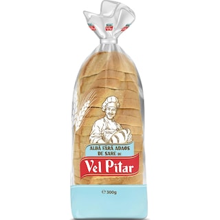 Vel Pitar | Paine alba fara adaos de sare 300g