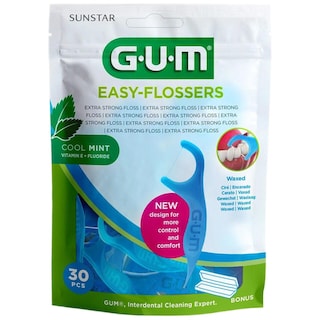Gum | Ata dentara Easy Flossers, 30 bucati