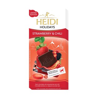 Heidi | Ciocolata amaruie cu capsune si ardei iute 80g