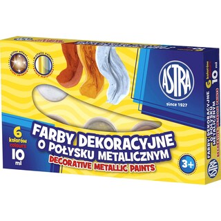 Astra | Tempera cu luciu metalic 6 culori 10ml