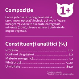 Whiskas | Casserole | Hrana umeda cu pui pentru pisici 85g