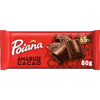 Poiana | Ciocolata amaruie 65% cacao 80g