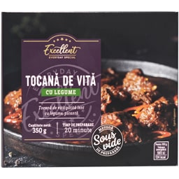 Tocana de vita cu legume, picanta 350g