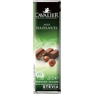 Cavalier | Baton de ciocolata cu lapte si alune bucati  40g
