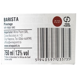 Barista | Vin rosu sec Pinotage 0.75L