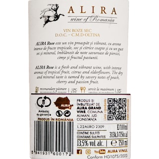 Alira | Vin rose sec 0.75L