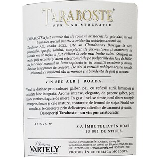 Chateau Vartely | Taraboste | Vin alb sec 0.75L