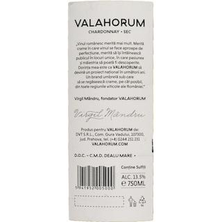 Valahorum | Vin alb Chardonnay 0.75l