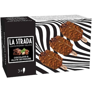 La Strada | Inghetata cu ciocolata si alune de padure 3x78g