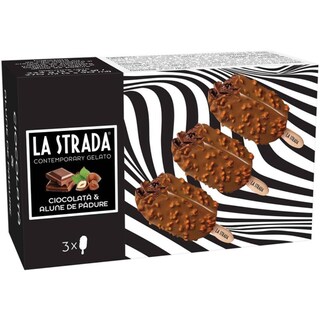 La Strada | Inghetata cu ciocolata si alune de padure 3x78g