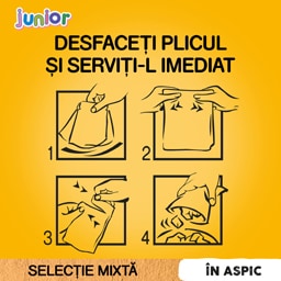 Pedigree | Hrana umeda pentru caini Junior, selectie mixta in aspic, 4x100g