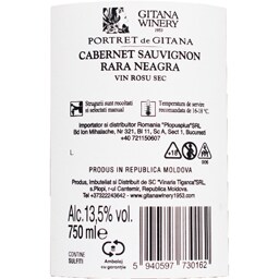 Gitana Winery | Vin rosu sec Cabernet Sauvignon & Rara Neagra 0.75L