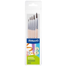 Pelikan | Set 5 pensule Starter varf rotund