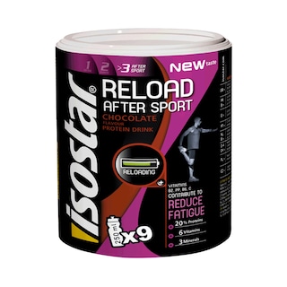 Isostar | Reload | Pudra proteica after sport pentru recuperare cu aroma de ciocolata 450g