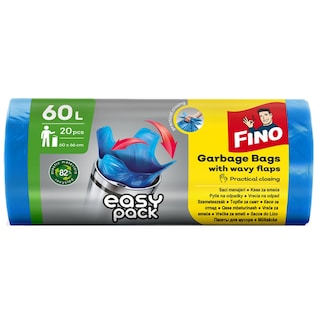 Fino | Saci menajeri Easy Pack 60L, 20 bucati