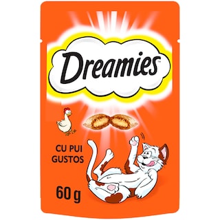 Dreamies | Hrana complementara cu pui pentru pisici adulte si pisoi 60g