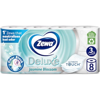 Zewa | Hartie igienica Deluxe Jasmine Blossom, 3 straturi, 8 role