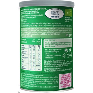 Gerber | Gustare bio cu cereale, morcovi si portocale, +10 luni 35g