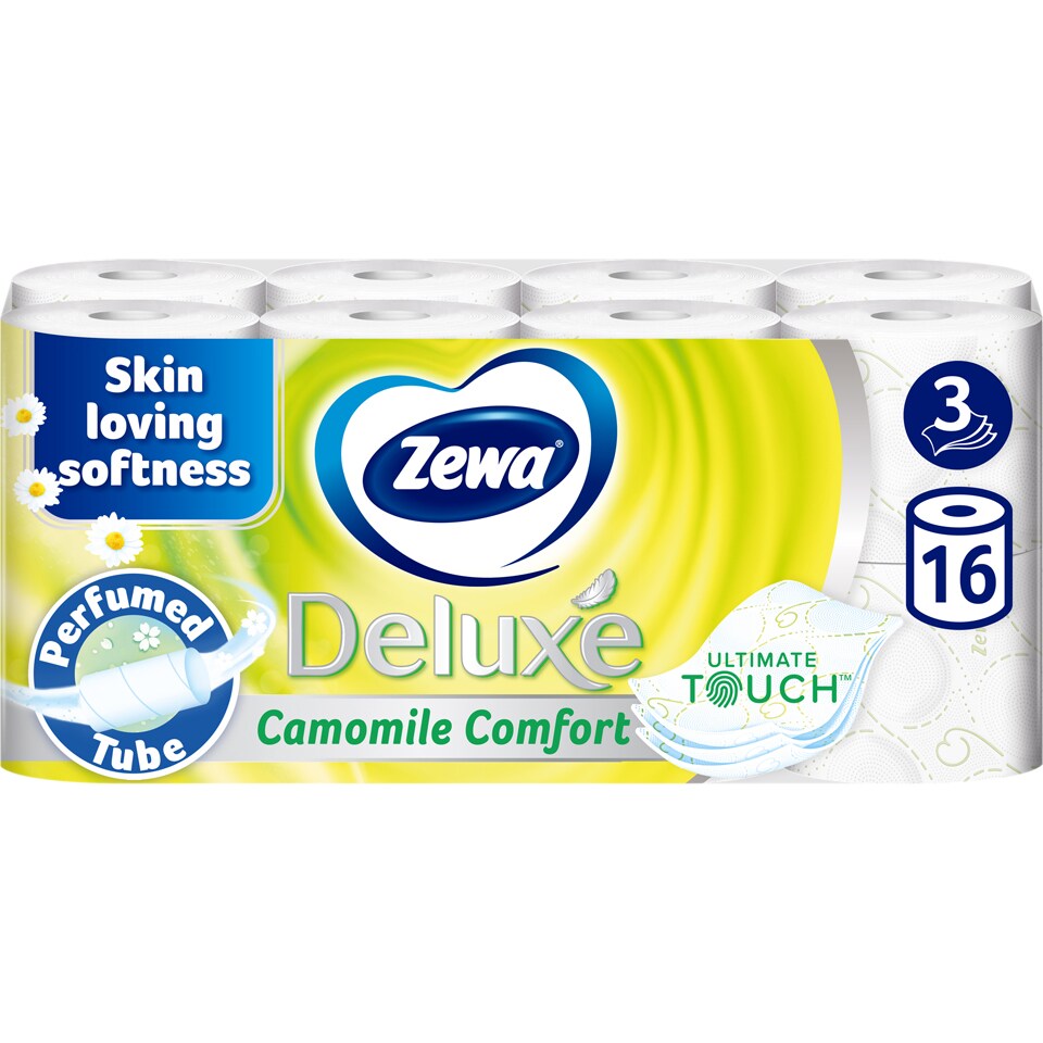Zewa | Hartie igienica Deluxe Camomile Comfort, 3 straturi, 16