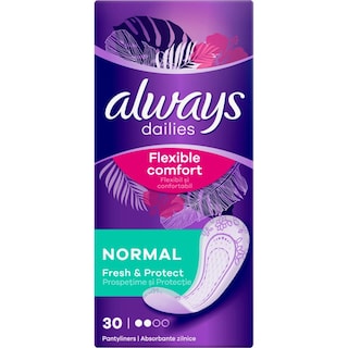 Always Dailies | Absorbante zilnice Normal, 30 bucati
