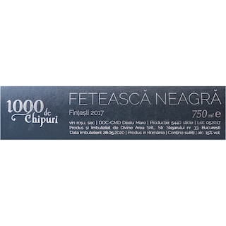 1000 Chipuri | Ie de Fintesti | Vin rosu sec Feteasca Neagra 0.75L
