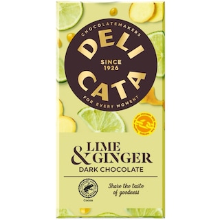 Delicata | Ciocolata neagra cu lime si ghimbir 90g
