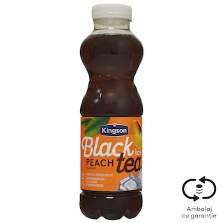 Kingson | Bautura racoritoare cu ceai negru si aroma de piersica 0.5L