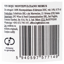 Montepulciano | Vin rosu Montepulciano Morus 0.75L
