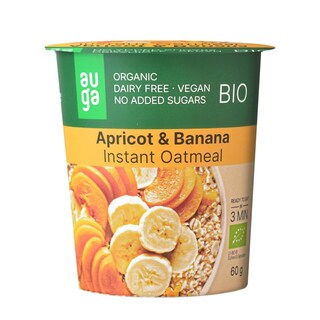 Auga | Ovaz integral bio cu caise si banane 60g
