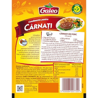Galeo | Condimente pentru carnati 20g