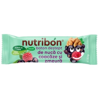 Nutribon | Baton de nuca cu coacaze si zmeura 30g