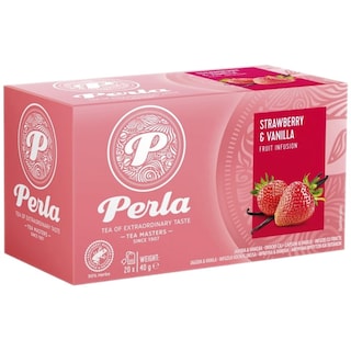 Perla | Ceai cu vanilie si capsuni 20x2g