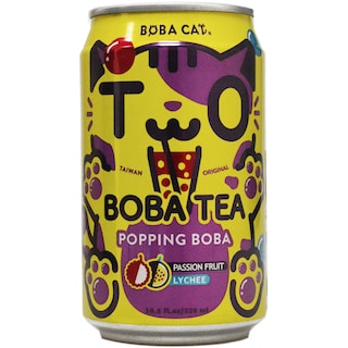 Boba Cat | Bautura racoritoare cu aroma de fructul pasiunii si litchi 320ml