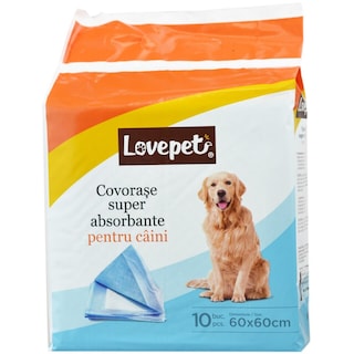 Lovepet | Covorase absorbante pentru caini, 10 bucati