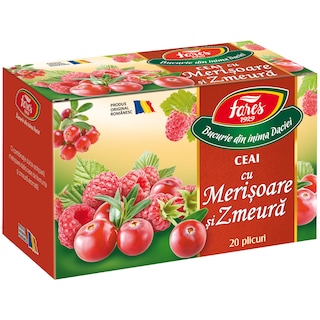 Fares | Aromfruct | Ceai cu merisoare si zmeura 20x2g