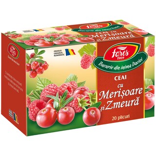 Fares | Aromfruct | Ceai cu merisoare si zmeura 20x2g