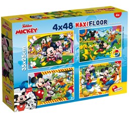 Lisciani | Puzzle de podea 2 in 1, 4 x 48 piese, diverse modele