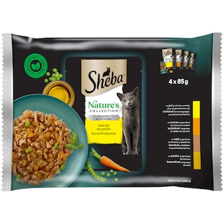 Sheba | Hrana umeda pentru pisici adulte, cu carne de pasare in aspic 4x85g