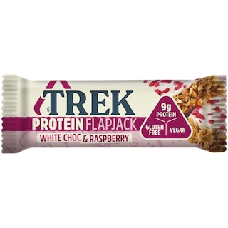 Trek | Baton proteic Flapjack cu aroma de ciocolata alba si zmeura 50g