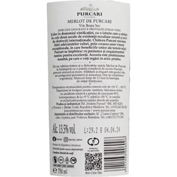 Purcari | Vin rosu sec Merlot de Purcari 0.75L