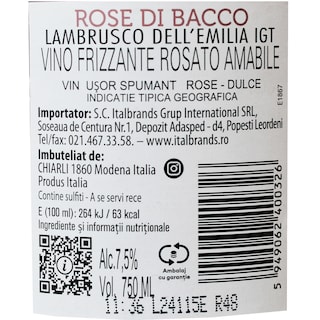 Rose Di Bacco | Vin Rose Lambrusco 0.75L