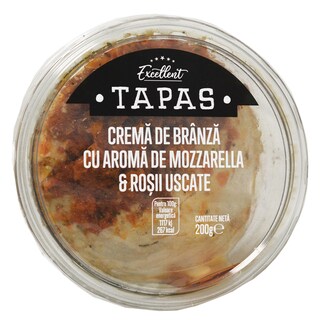 Excellent | Crema de branza cu aroma de mozzarella si rosii uscate 200g