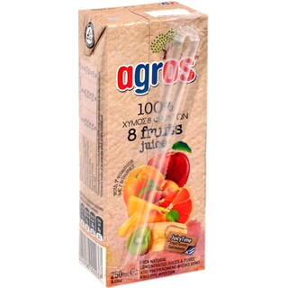 Agros | Suc din 8 fructe cu vitamine 250ml