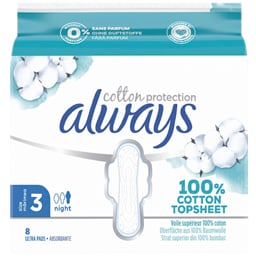 Always | Absorbante Cotton Protection Ultra Night Marimea 3, 8 bucati