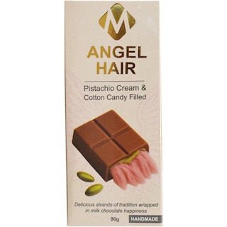 Melidya | Ciocolata cu lapte cu vata de zahar si crema de fistic 90g