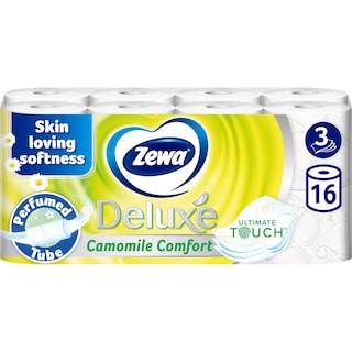 Zewa | Hartie igienica Deluxe Camomile Comfort, 3 straturi, 16 role