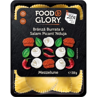 Food & Glory | Mezzelune cu branza burrata & salam picant 'Nduja 250g
