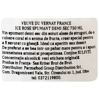 Veuve du vernay | Vin spumant Ice Rose 0.75L